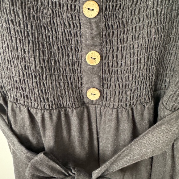 NWOT - Love Tree Linen Blend Jumpsuit - black - size medium - Picture 2 of 4